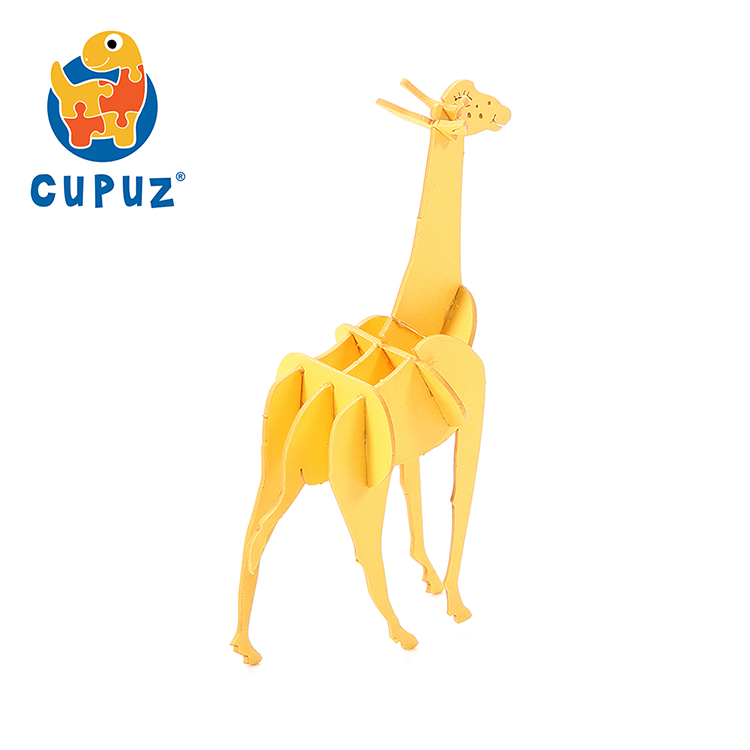 Funny paper craft kit giraffe 3d model diy puzzle animal toy gifts for kids
